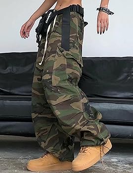 Amazon.com: DAZZLZZAD Mens Camo Cargo Pants Y2k Hip Hop